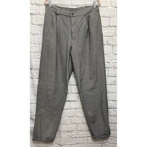 VTG Gap Pleated Dress Pants "90s Loose" Black And White Size 33X34 VTG Workwear